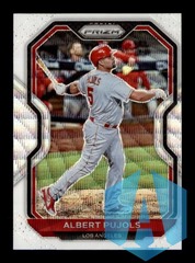 2021 Panini Prizm Albert Pujols White Wave #21 Los Angeles Angels